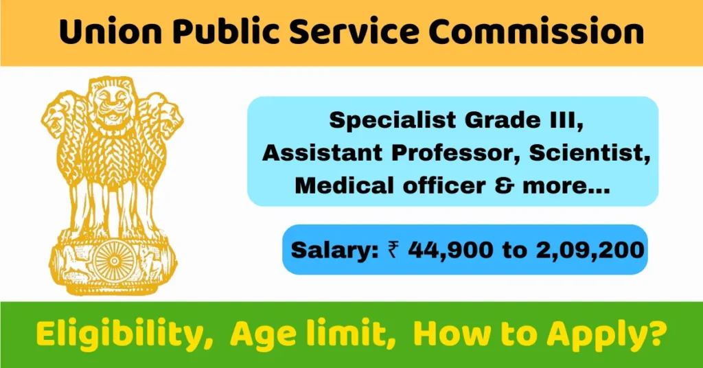 UPSC Recruitment 2024 UPSC Specialist Grade III Recruitment UPSC Recruitment 2024 in Marathi