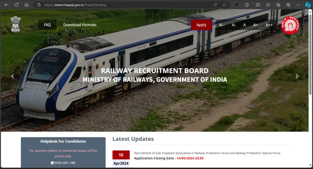 रेल्वे संरक्षण दल भरती
RPF Recruitment 2024
Railway Bharti 2024 