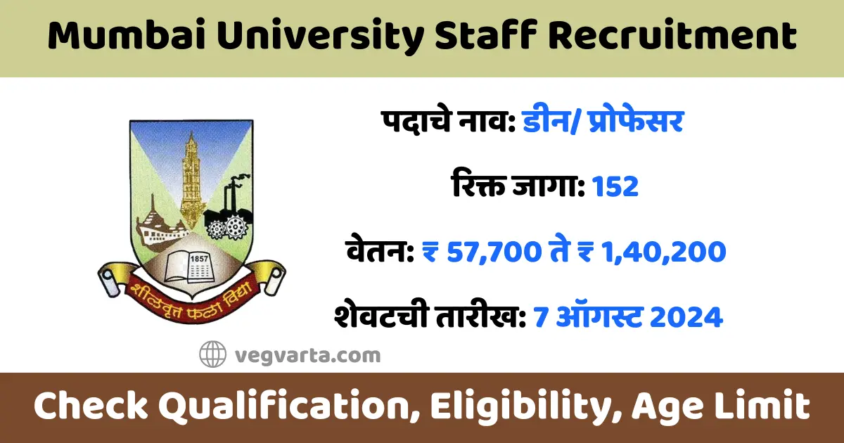 Mumbai University Staff Recruitment 2024 Mumbai University Recruitment 2024 Mumbai University Bharti 2024 Mumbai University Staff Recruitment 2024 Mumbai University Recruitment 2024 Mumbai University Bharti 2024 in marathi Mumbai University staff selection 2024 Eligibility for Mumbai University jobs 2024 Mumbai University hiring process 2024 Latest Mumbai University job notifications 2024 Mumbai University staff vacancies 2024