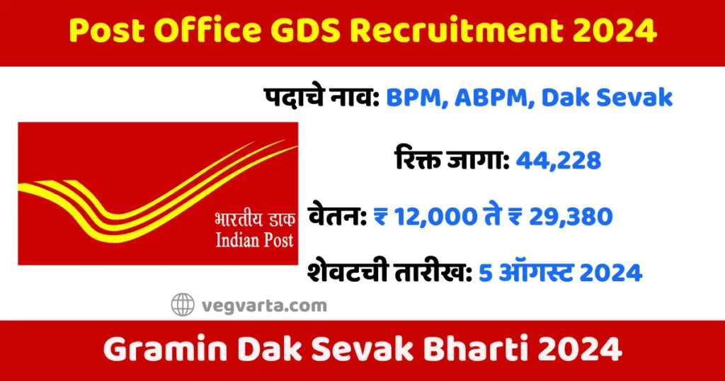 Post Office GDS Recruitment 2024 
india gds post 
post gds recruitment
india post office gds apply online
post gds recruitment notification pdf
post gds maharashtra vacancy
Gramin Dak Sevak Bharti 2024