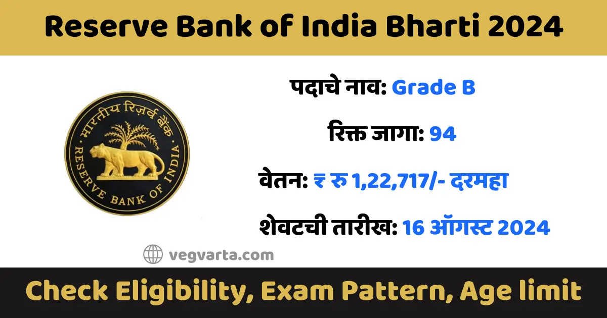 RBI Grade B 2024 Notification Out RBI Grade B 2024 Notification RBI Grade B 2024 Notification PDF Link RBI Grade B 2024 Apply Online Link RBI Grade B 2024 Application Fees Important Dates for RBI Grade B 2024 RBI Grade B 2024 Application Fees RBI Grade B 2024 Vacancy RBI Grade B 2024 Selection Process RBI Grade B 2024 Age limit RBI Grade B 2024 Exam Pattern