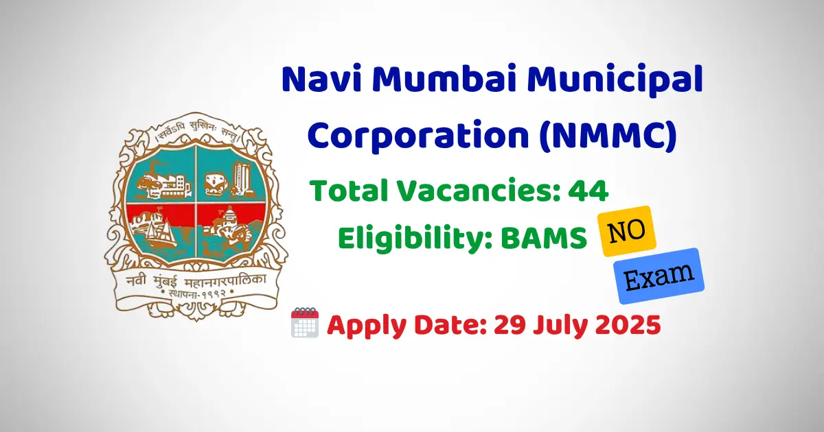 NMMC Medical Officer Bharti 2025